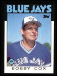 1986 Topps #471   -  Bobby Cox Blue Jays Team Checklist Front Thumbnail