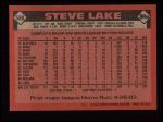 1986 Topps #588  Steve Lake  Back Thumbnail