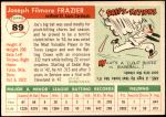 1955 Topps #89  Joe Frazier  Back Thumbnail