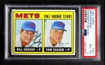 1967 Topps #581 - Tom Seaver / Bill Denehy Mets Rookies Front Thumbnail