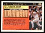 1997 Topps #134  John Valentin  Back Thumbnail