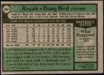 1979 Topps #664  Doug Bird  Back Thumbnail