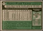 1979 Topps #165  Frank Taveras  Back Thumbnail