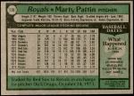 1979 Topps #129  Marty Pattin  Back Thumbnail