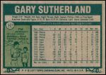 1977 Topps #307  Gary Sutherland  Back Thumbnail