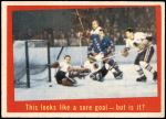 1959 Topps #28   -  Glenn Hall / Camille Henry Looks Like a Sure Goal Front Thumbnail