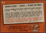 1959 Topps #45  Norm Ullman  Back Thumbnail