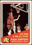 1972 Topps #257   -  Ralph Simpson  ABA All-Star - 2nd Team Front Thumbnail