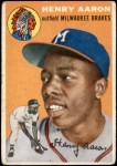 1954 Topps #128 Hank Aaron Front Thumbnail