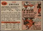 1957 Topps #138 Johnny Unitas Back Thumbnail
