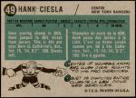1958 Topps #49  Hank Ciesla  Back Thumbnail