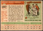 1955 Topps #207  Billy Consolo  Back Thumbnail