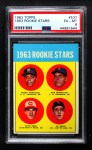 1963 Topps #537 - Pete Rose / Al Weis / Ken McMullen / Pedro Gonzalez Rookie Stars Front Thumbnail