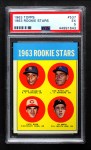 1963 Topps #537 - Pete Rose / Al Weis / Ken McMullen / Pedro Gonzalez Rookie Stars Front Thumbnail
