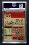 1953 Topps #244 Willie Mays Back Thumbnail