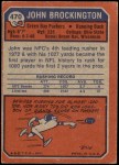 1973 Topps #470  John Brockington  Back Thumbnail