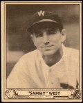 1940 Play Ball #22  Sammy West  Front Thumbnail