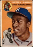 1954 Topps #128 Hank Aaron Front Thumbnail