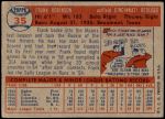 1957 Topps #35 Frank Robinson Back Thumbnail