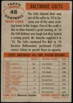 1956 Topps #48   Colts Team Back Thumbnail