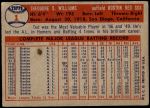 1957 Topps #1 Ted Williams Back Thumbnail