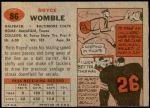 1957 Topps #86  Royce Womble  Back Thumbnail