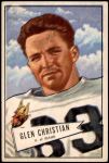 1952 Bowman Large #54  Glen Christian  Front Thumbnail