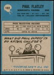 1964 Philadelphia #102  Paul Flatley   Back Thumbnail