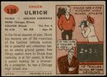 1957 Topps #136  Chuck Ulrich  Back Thumbnail