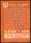 1952 Topps Look 'N See #72  Cyrus H. McCormick  Back Thumbnail