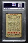 1951 Bowman #253 Mickey Mantle Back Thumbnail