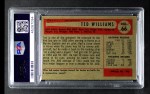 1954 Bowman #66 TED Ted Williams Back Thumbnail