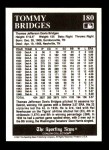 1991 Conlon #180  Tommy Bridges  Back Thumbnail