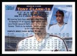 1995 Topps #153  Tony Clark  Back Thumbnail