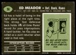1969 Topps #56  Ed Meador  Back Thumbnail