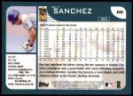 2001 Topps #66  Rey Sanchez  Back Thumbnail