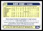 2001 Topps Traded #122 T  -  David Cone 87  Back Thumbnail