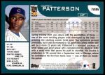 2001 Topps Traded #186 T Corey Patterson  Back Thumbnail