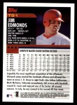 2000 Topps Traded #91 T Jim Edmonds  Back Thumbnail