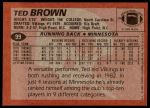 1983 Topps #99  Ted Brown  Back Thumbnail