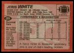 1983 Topps #201  Jeris White  Back Thumbnail