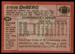 1983 Topps #261  Steve DeBerg  Back Thumbnail