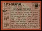 1983 Topps #265  Don Latimer  Back Thumbnail