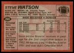 1983 Topps #269  Steve Watson  Back Thumbnail