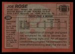 1983 Topps #320  Joe Rose  Back Thumbnail