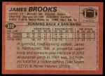 1983 Topps #372  James Brooks  Back Thumbnail