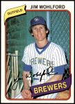 1980 Topps #448  Jim Wohlford  Front Thumbnail