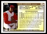 1999 Topps Traded #94 T Mike Cameron  Back Thumbnail