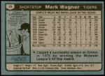 1980 Topps #29  Mark Wagner  Back Thumbnail