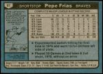 1980 Topps #87  Pepe Frias  Back Thumbnail